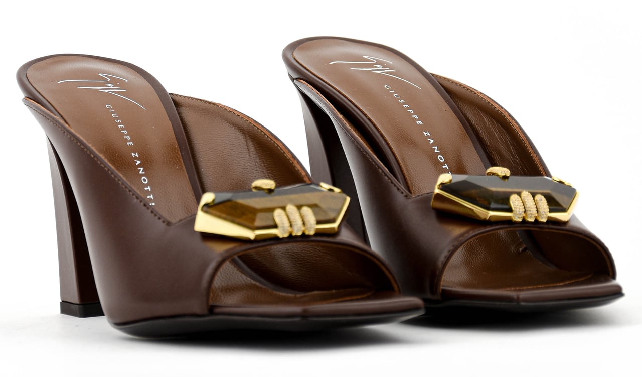 Giuseppe Zanotti Mya Stone Mule Tan Bruin
