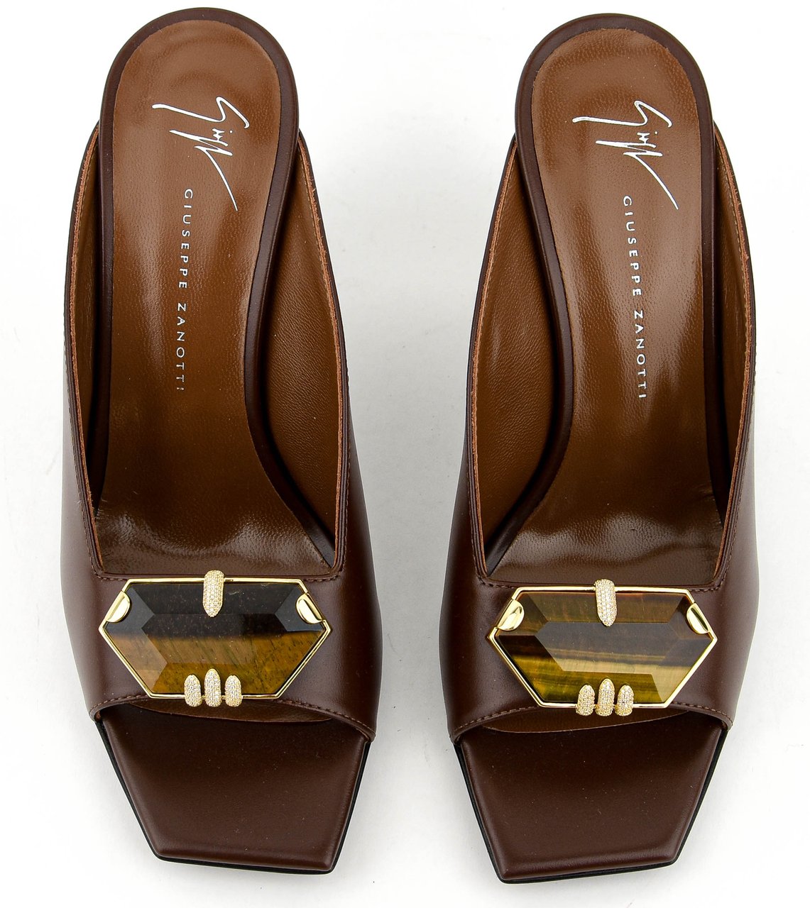 Giuseppe Zanotti Mya Stone Mule Tan Bruin