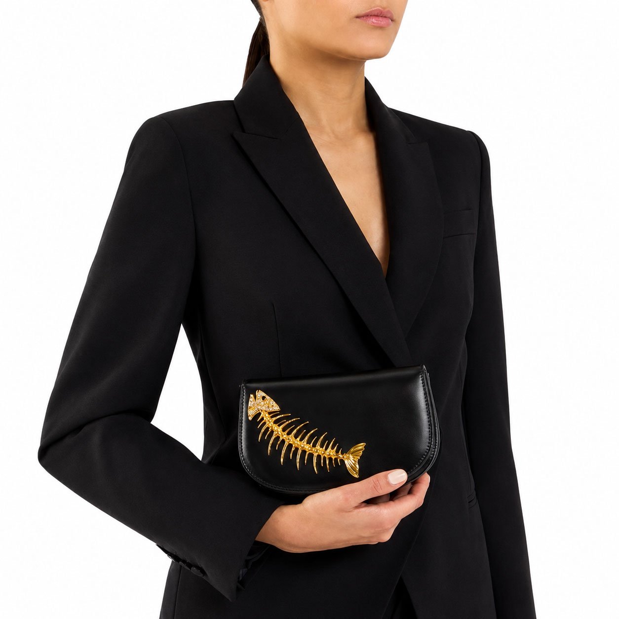Giuseppe Zanotti Slim Herringbone Zwart