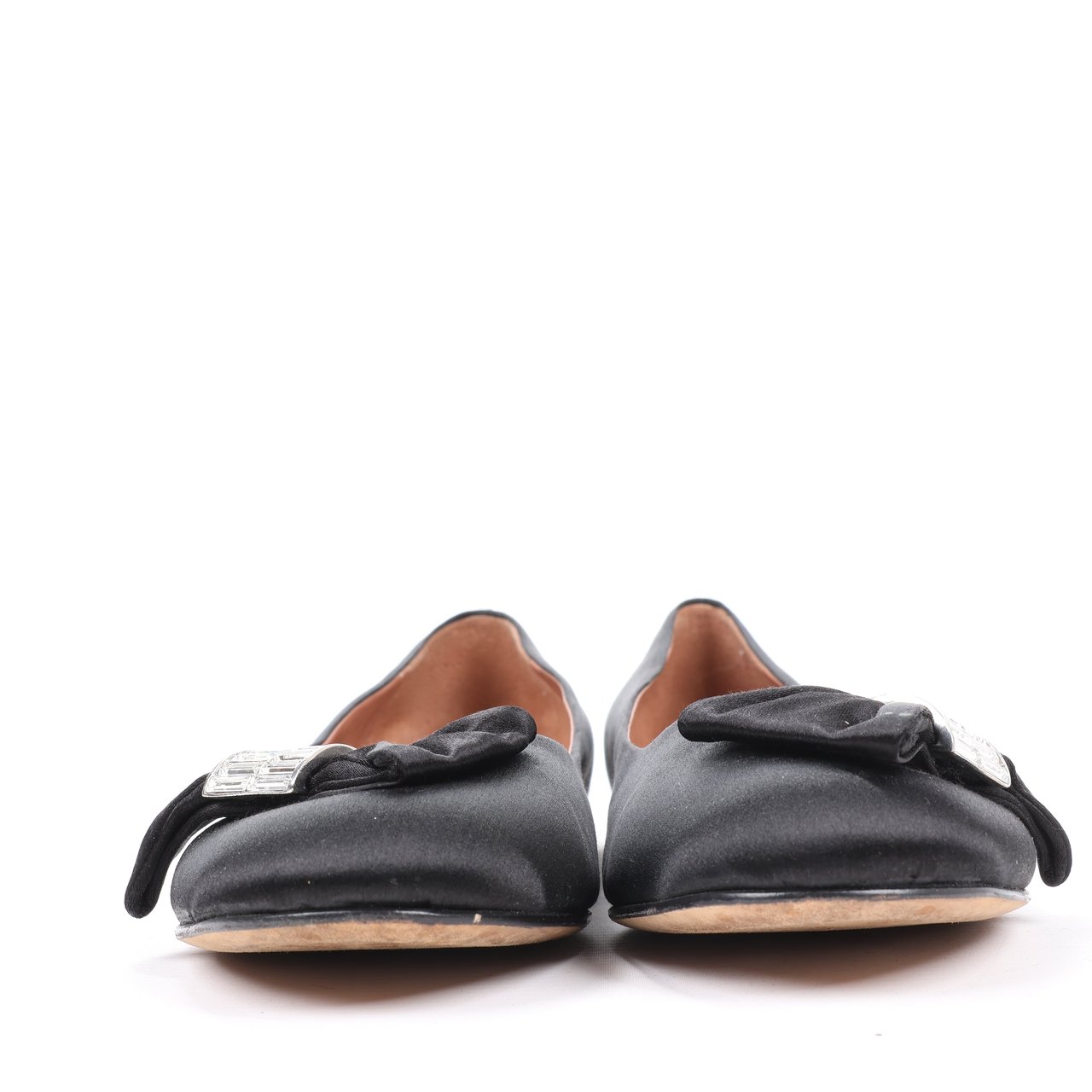 Giuseppe Zanotti Giuseppe Zanotti Black Ballet Flats with Bow in Size 37 EU Zwart