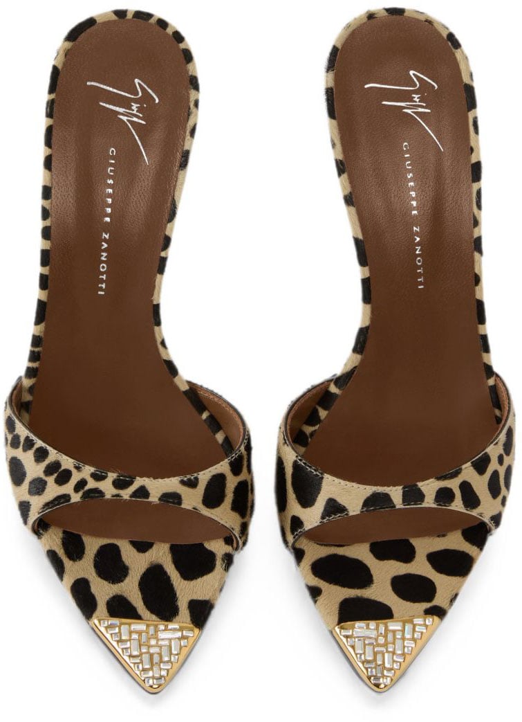 Giuseppe Zanotti Sandals Leopard Print Beige