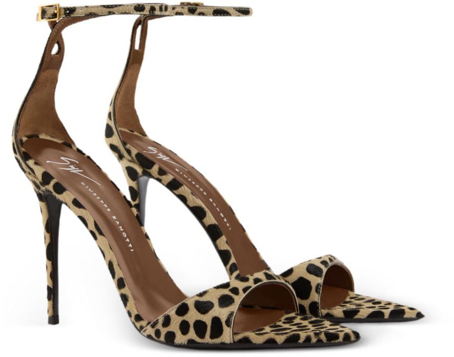 Giuseppe Zanotti With Heel Leopard Print Beige