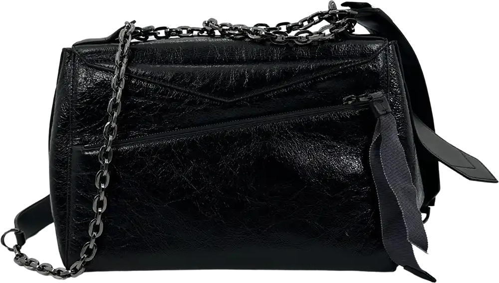 Givenchy Givenchy ID Flap Stachel Bag Medium Calfskin Black / Very Good Zwart