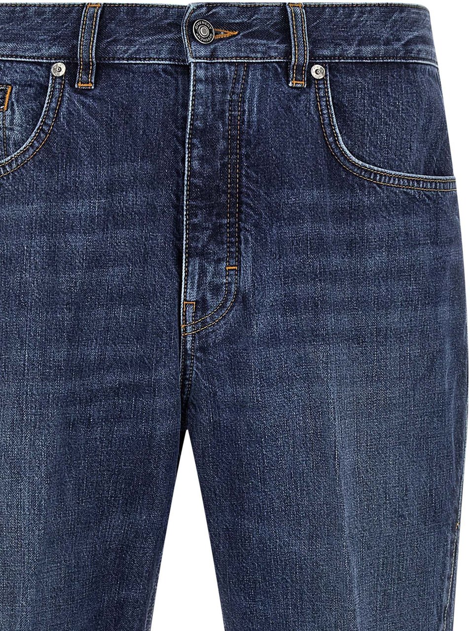 Givenchy Blue Cotton Straight-Leg Jeans Blauw