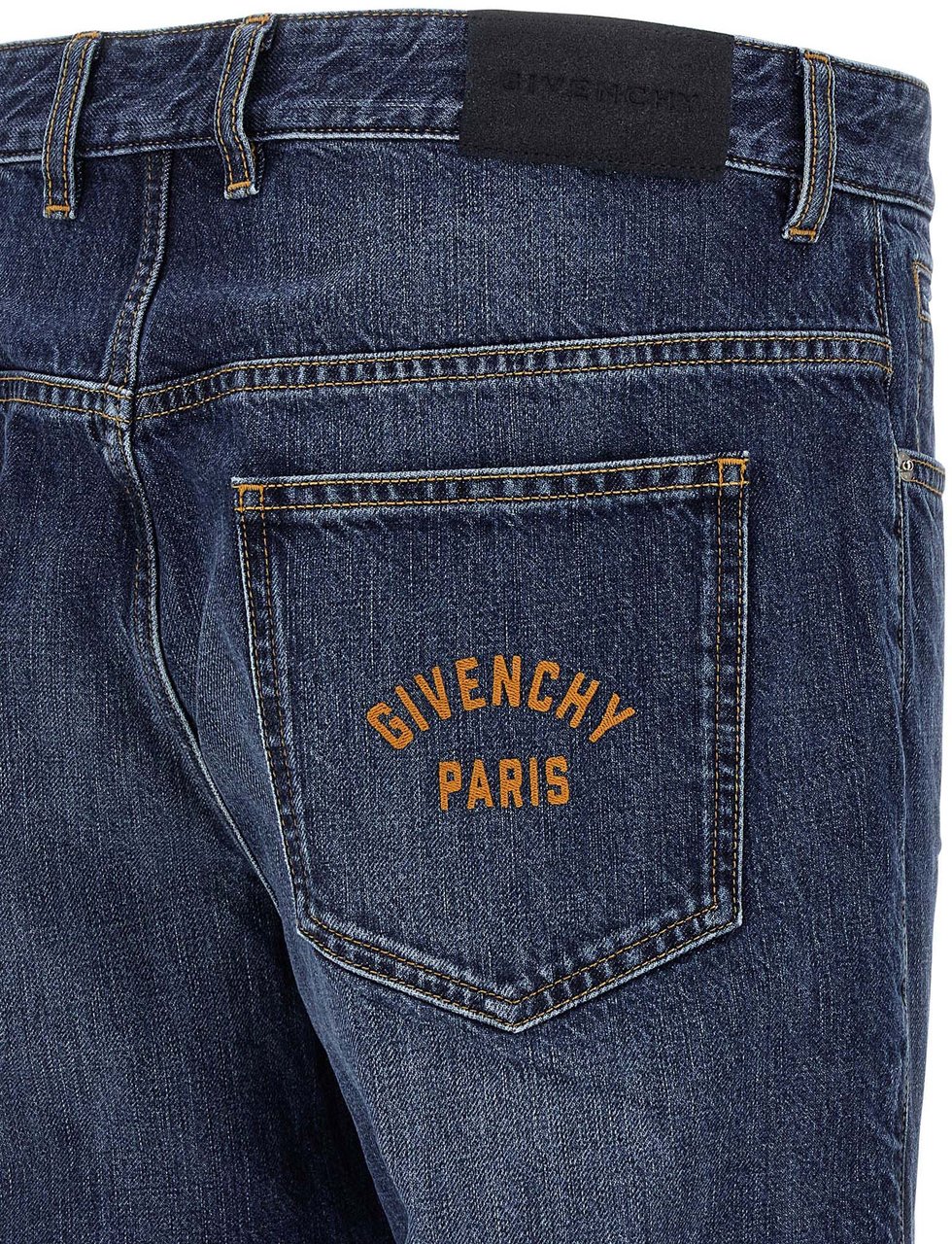 Givenchy Blue Cotton Straight-Leg Jeans Blauw