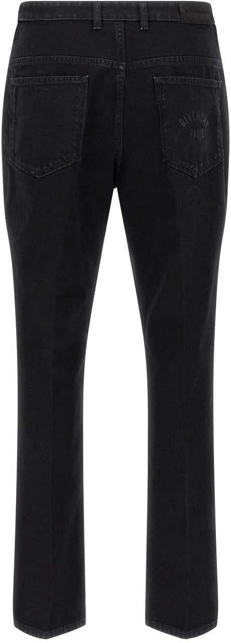 Givenchy Black Cotton Straight-Leg Jeans Zwart