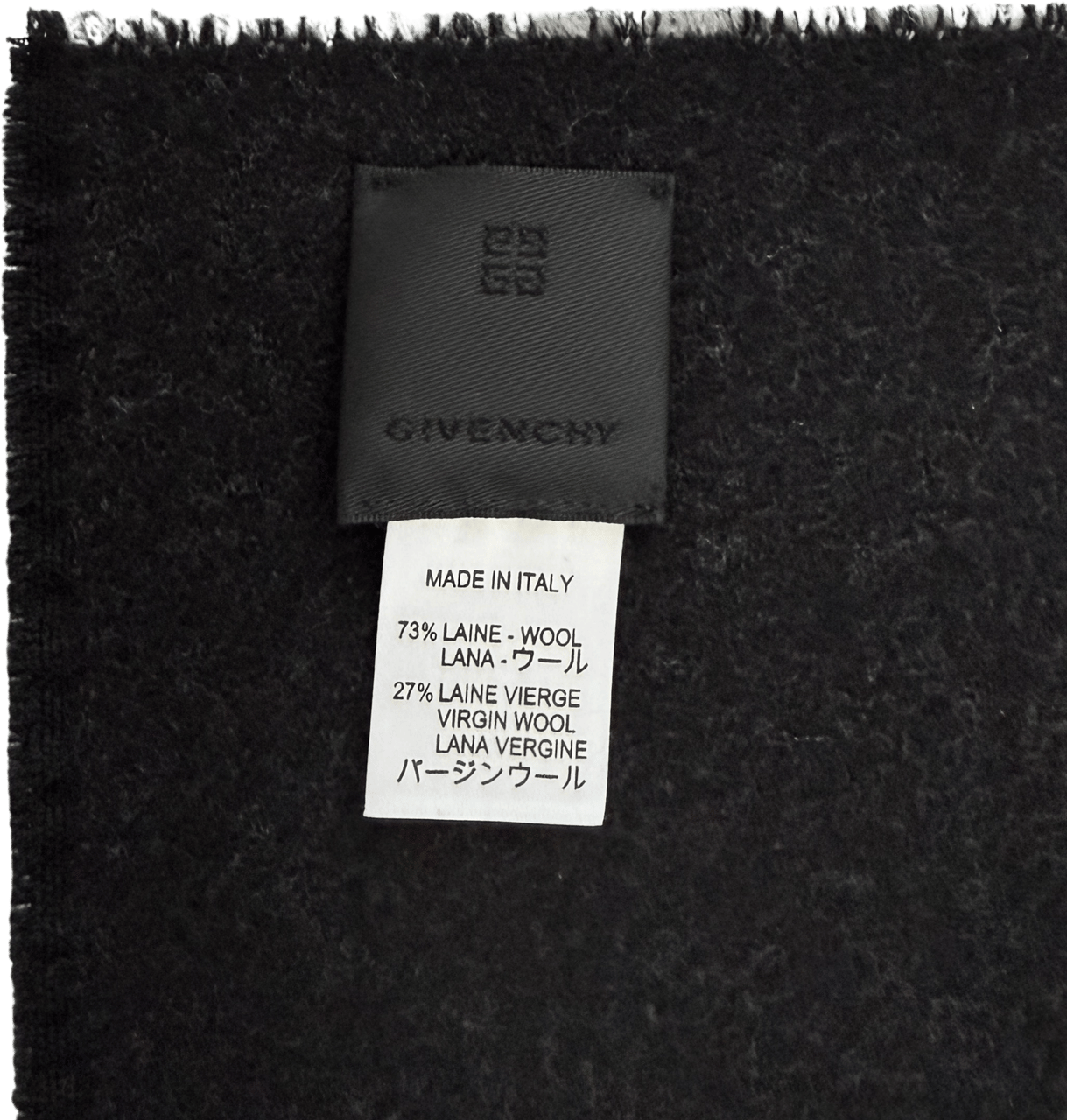 Givenchy Givenchy Schal aus Wolle Schwarz / neuwertig Zwart