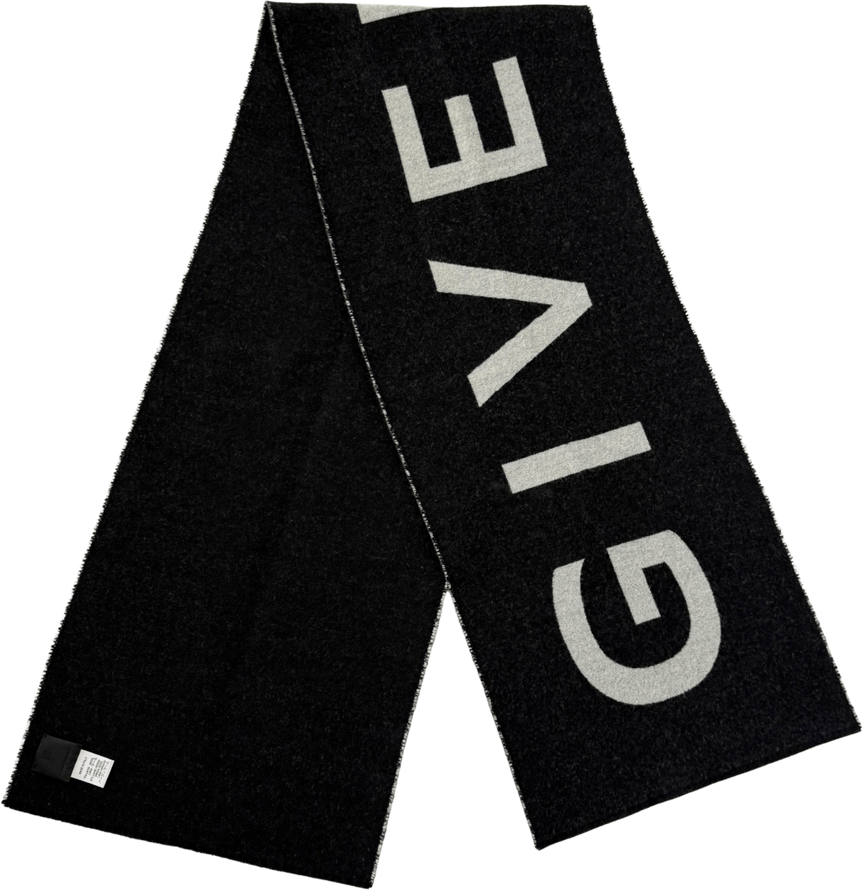 Givenchy Givenchy Schal aus Wolle Schwarz / neuwertig Zwart