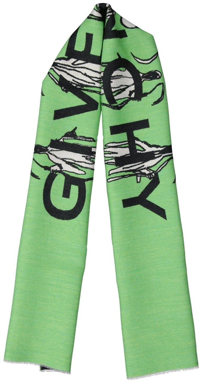 Givenchy Logo Wool Scarf Divers