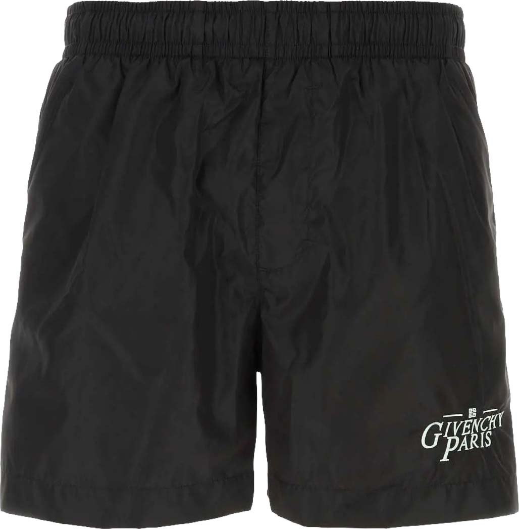 Givenchy Logo-Embroidered Swim Shorts Zwart