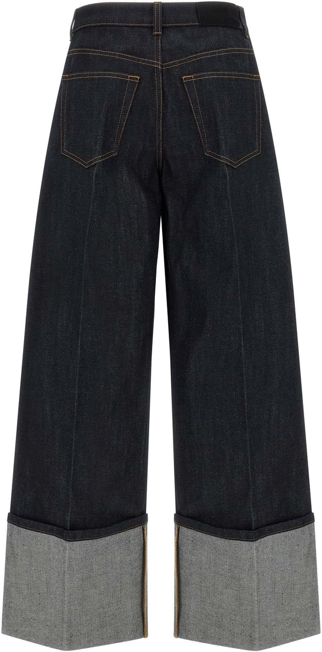 Givenchy Blue Cotton Flared Jeans Blauw
