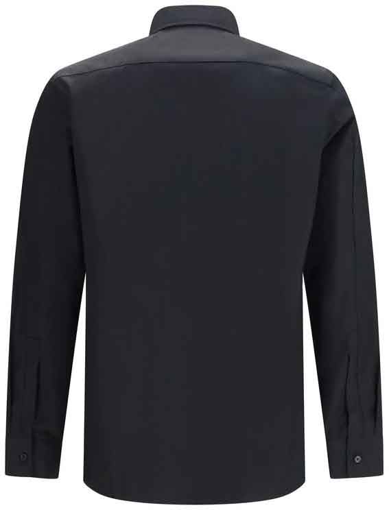 Givenchy Black Long Sleeve Button-Up Pointed Collar Shirt Zwart