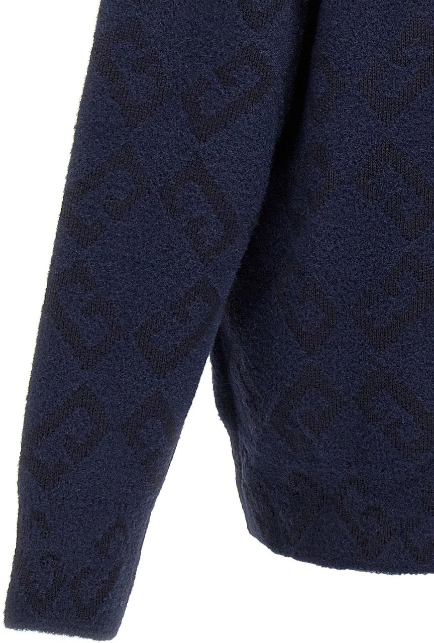 Givenchy Blue Wool Cardigan Blauw