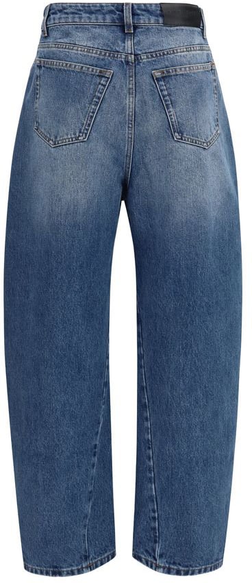 Givenchy Light Blue Cocoon Cotton Denim Wide-Leg Jeans Blauw