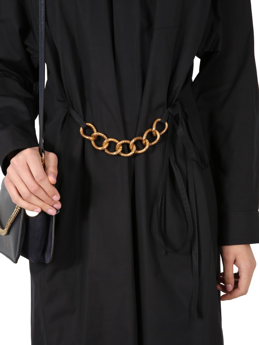 Givenchy CHEMISIER WITH CHAIN BELT Zwart