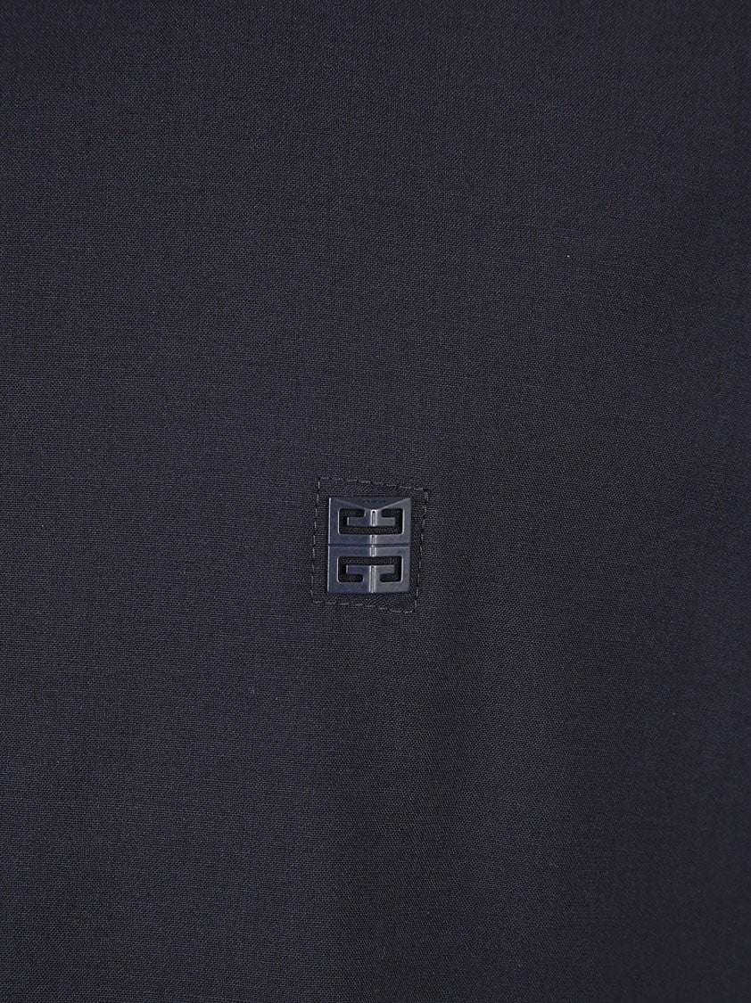 Givenchy Tailored Black Coat With High Collar Blauw