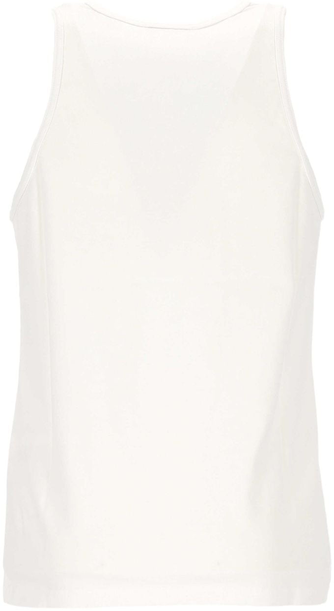 Givenchy Sleeveless Silk-Nylon Blend T-Shirt Wit