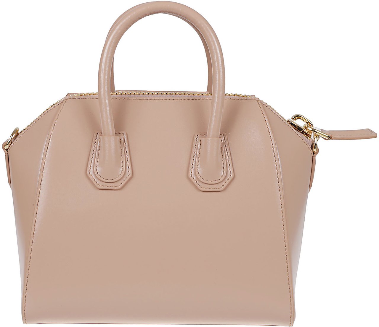 Givenchy Structured Calf Leather Shoulder Bag Neutraal