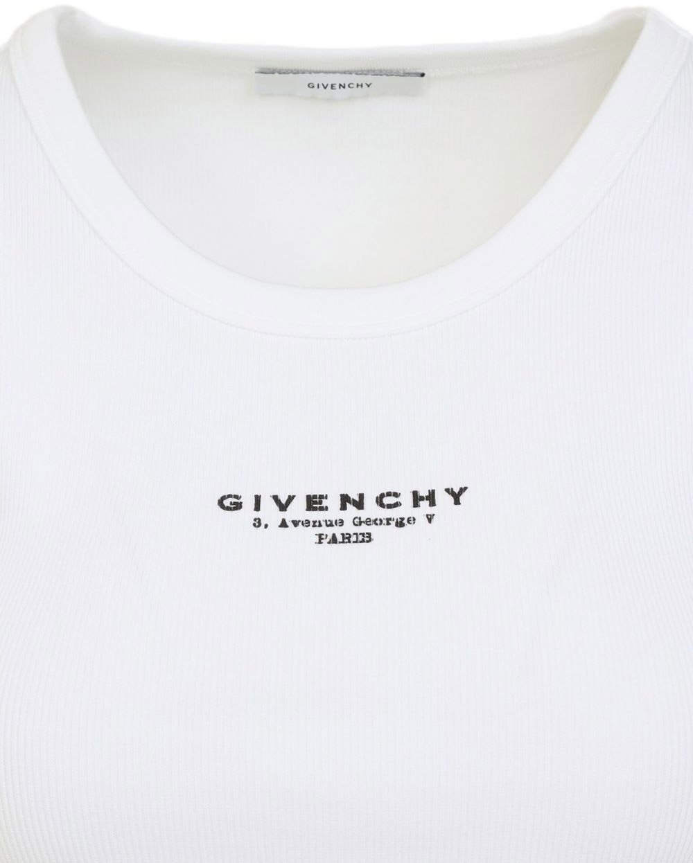 Givenchy Ribbed Texture Sleeveless Top Wit
