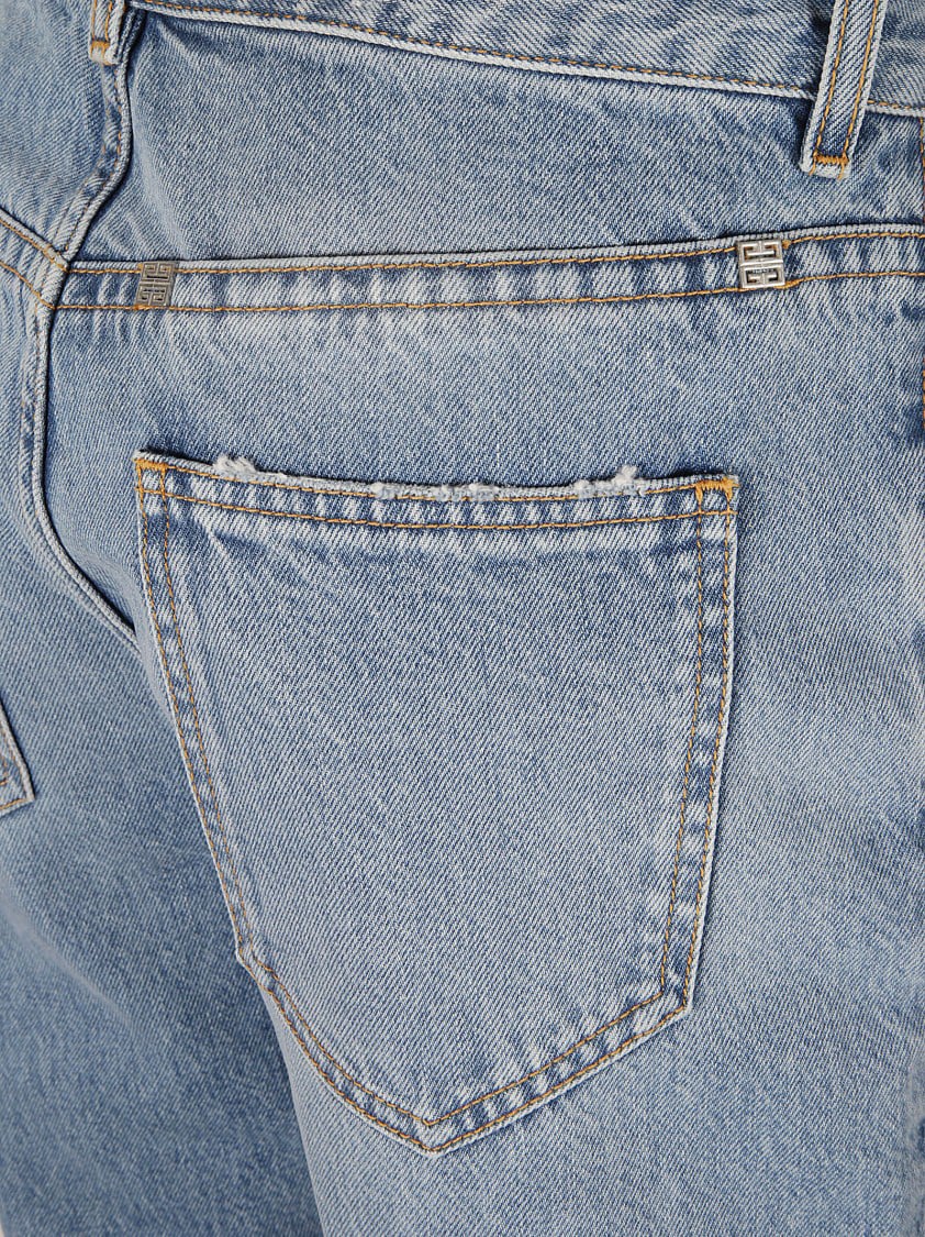 Givenchy Classic High-Waisted Straight-Leg Denim Blauw