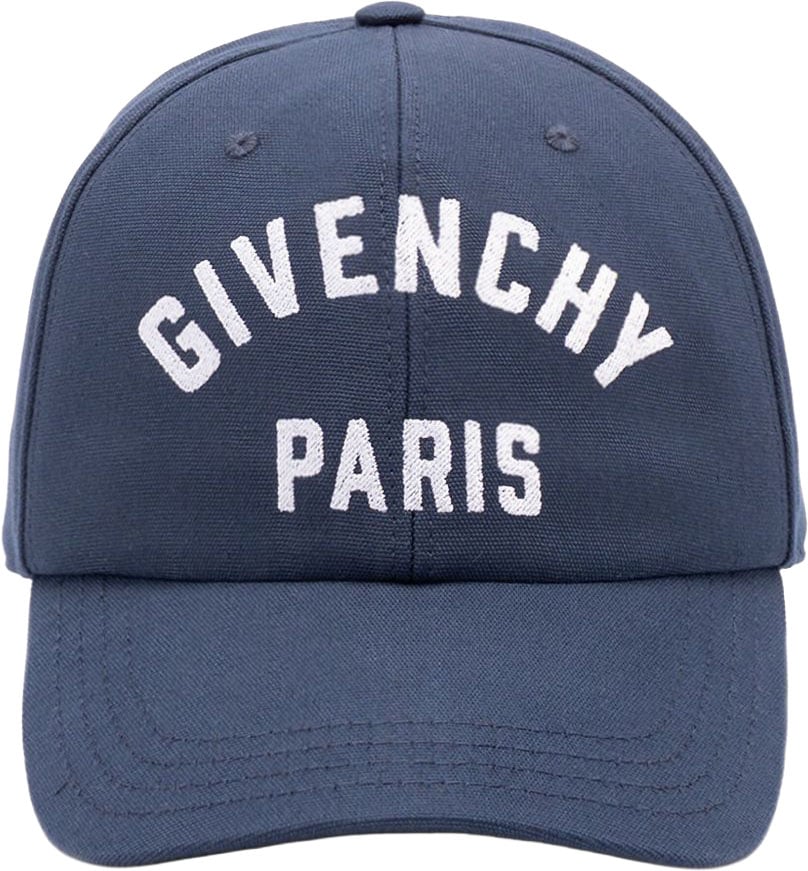 Givenchy Curved Peak Navy Cotton Cap Grijs