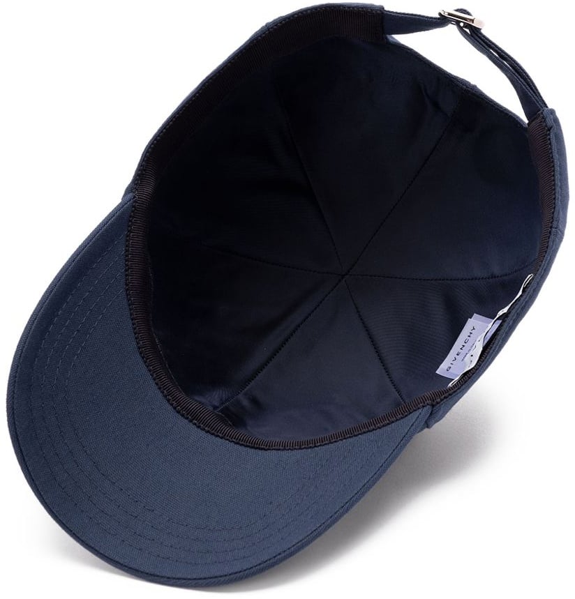 Givenchy Curved Peak Navy Cotton Cap Grijs