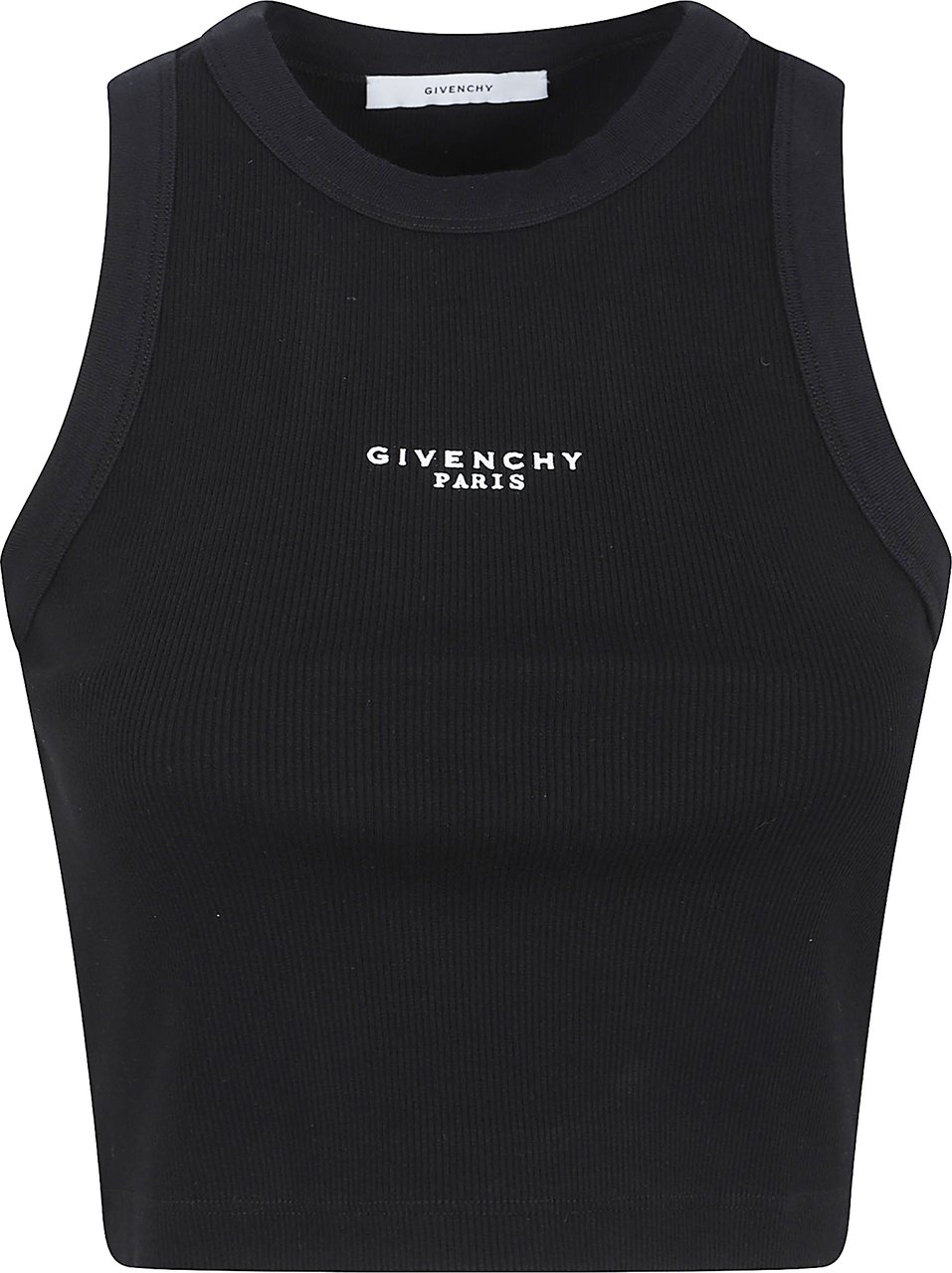 Givenchy Cropped Black Tank Top Zwart