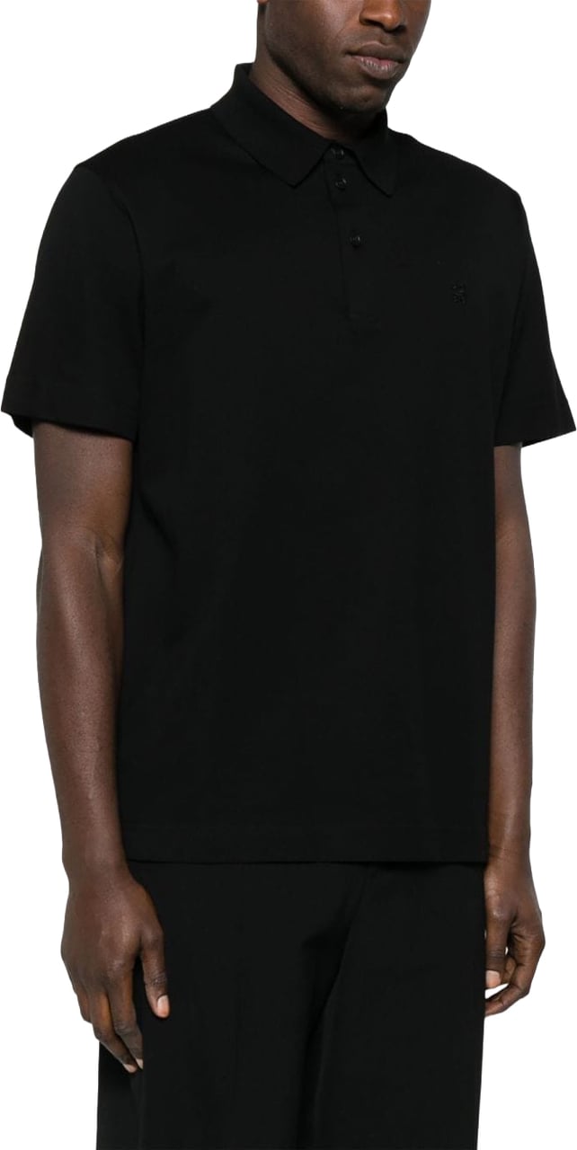 Givenchy Cotton Piqué Polo Shirt Zwart