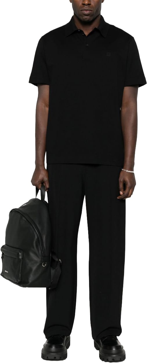 Givenchy Cotton Piqué Polo Shirt Zwart