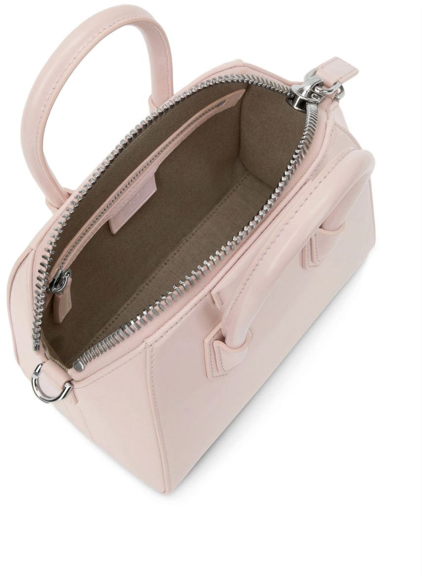 Givenchy Minimalist Structured Leather Crossbody Bag Neutraal