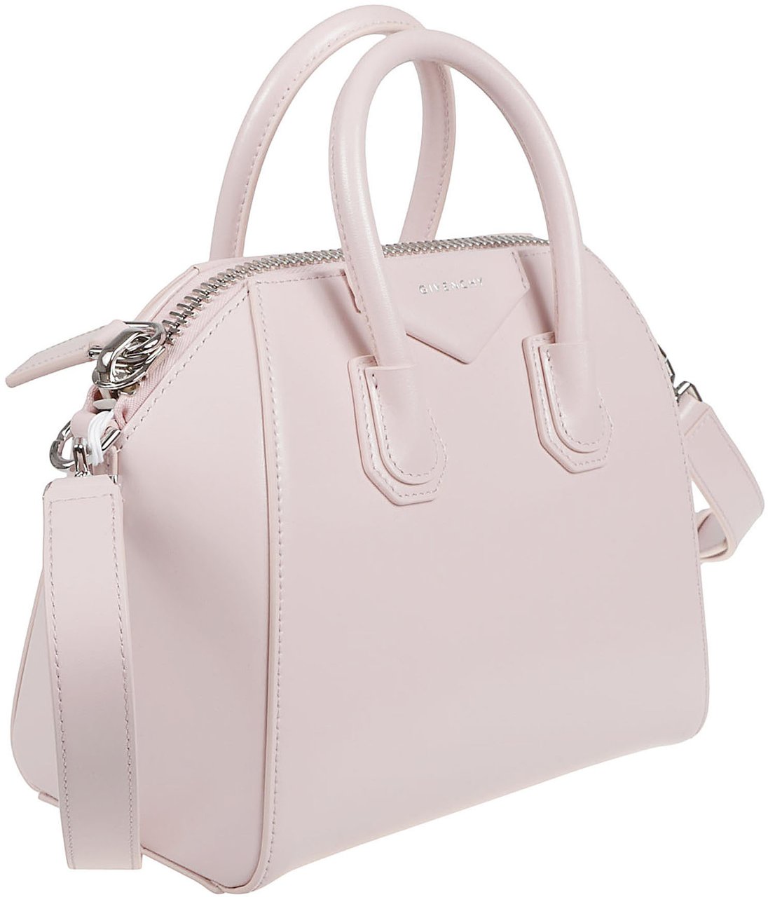 Givenchy Structured Light Pink Handbag with Silver Hardware Roze