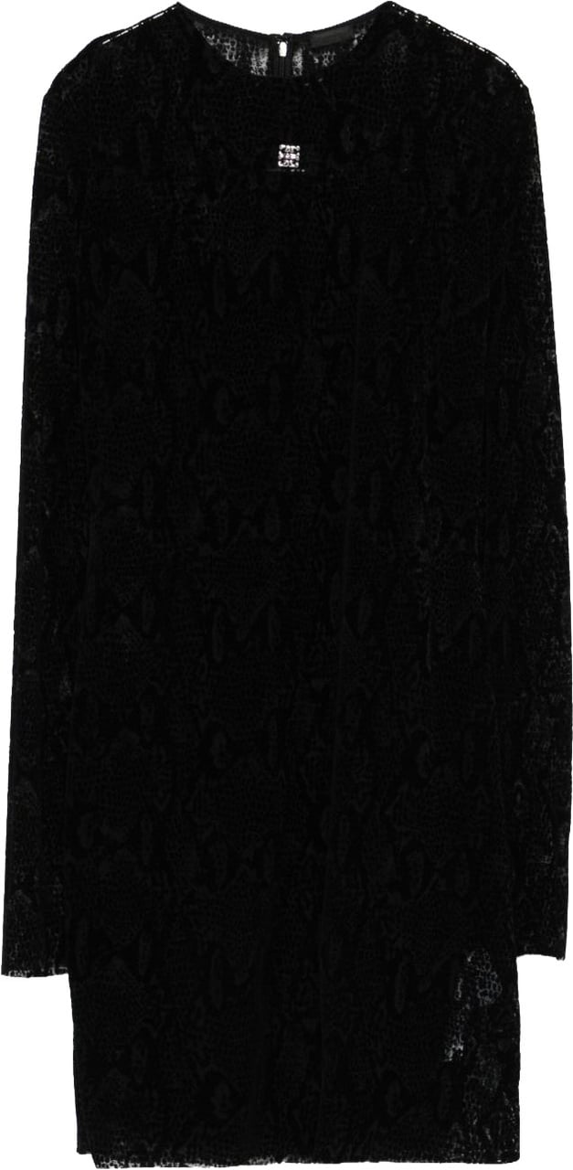 Givenchy Sheer Lace Mini Dress Zwart