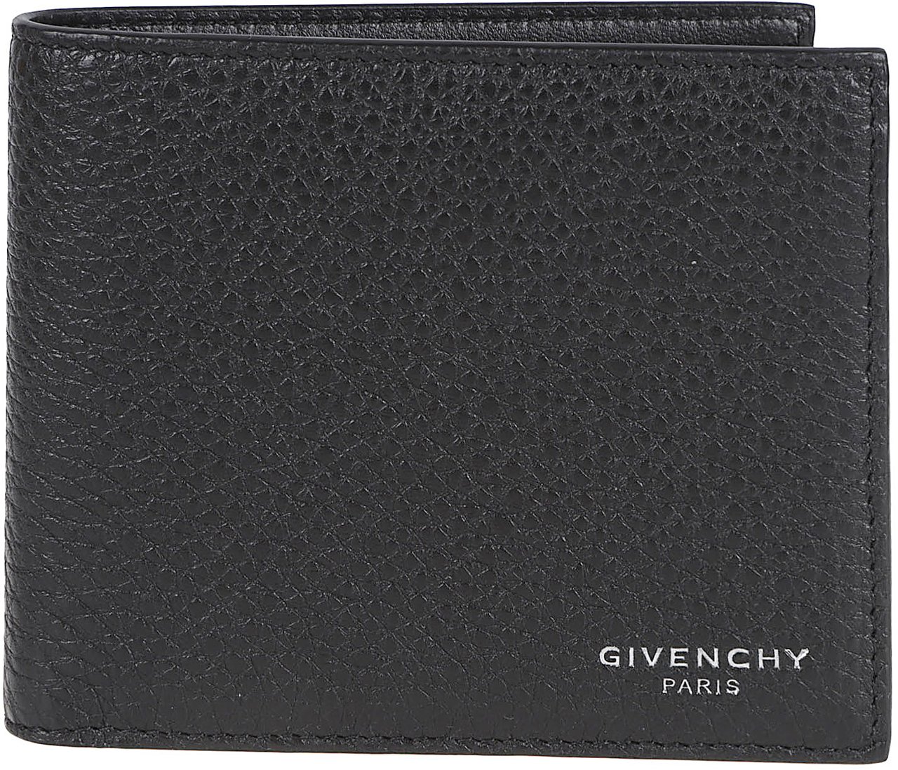 Givenchy Textured Leather Bi-Fold Wallet Zwart