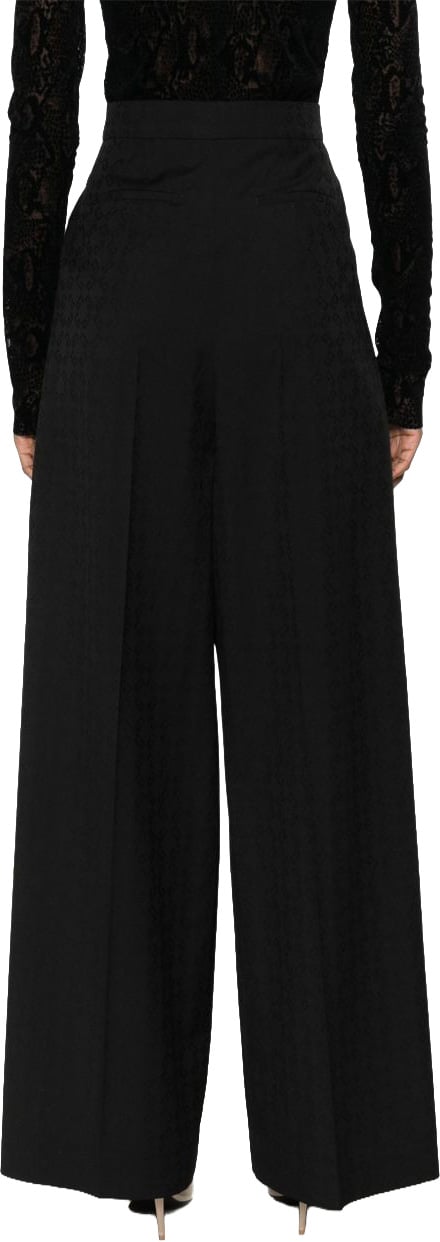 Givenchy Pleated Wide-Leg Trousers Zwart