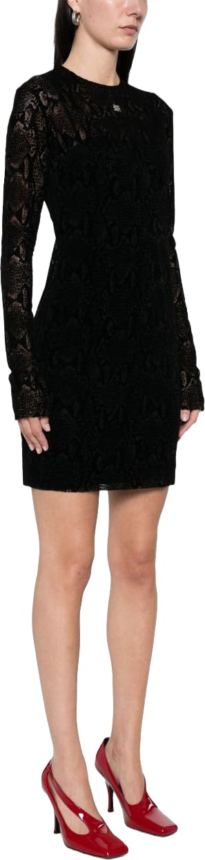 Givenchy Sheer Lace Mini Dress Zwart