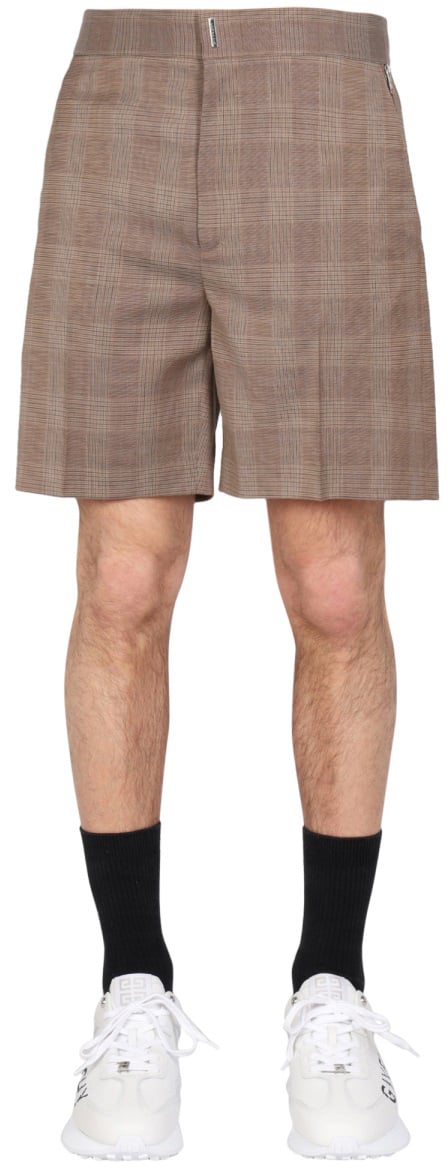 Givenchy PRINCE OF WALES PATTERN BERMUDA Beige