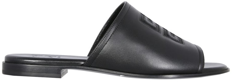 Givenchy LEATHER FLAT MULES Zwart
