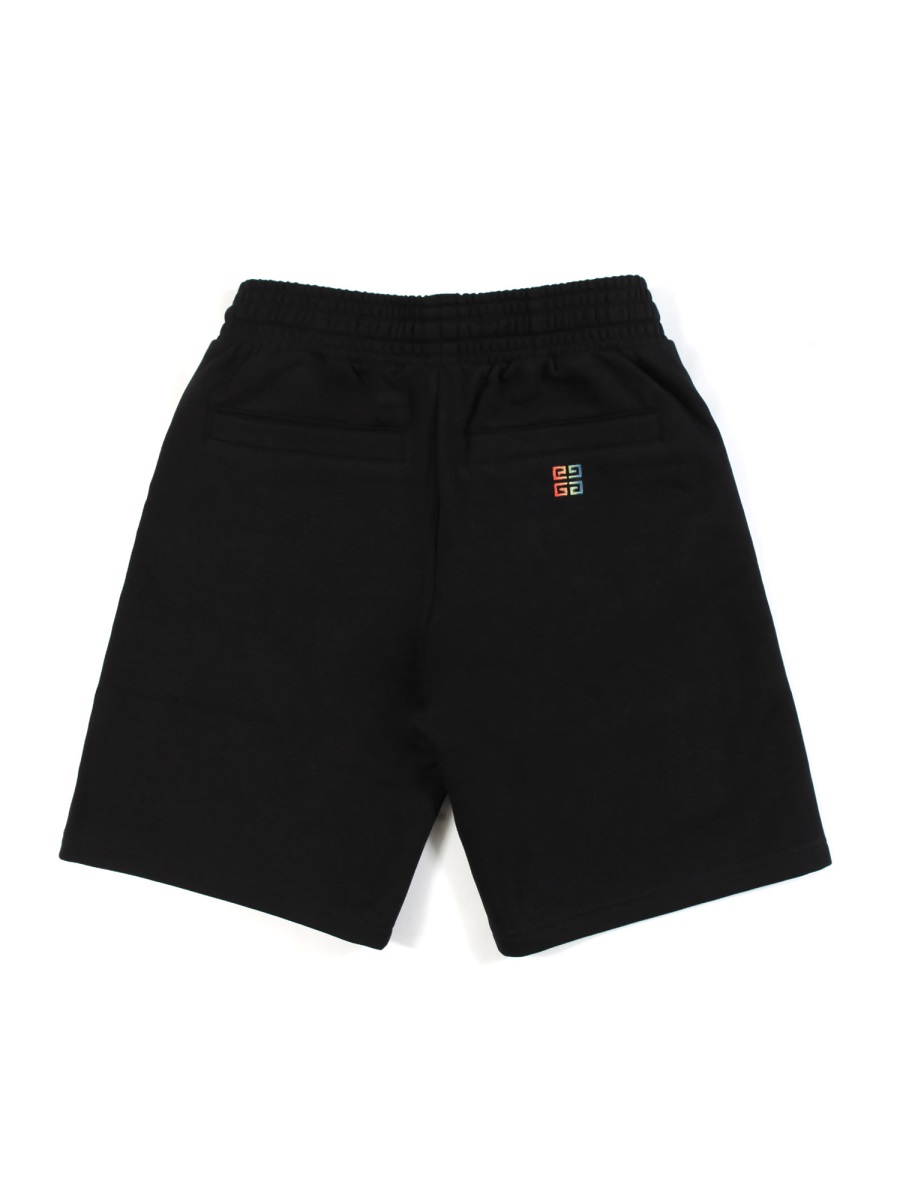 Givenchy multicolor side logo bermuda shorts Zwart