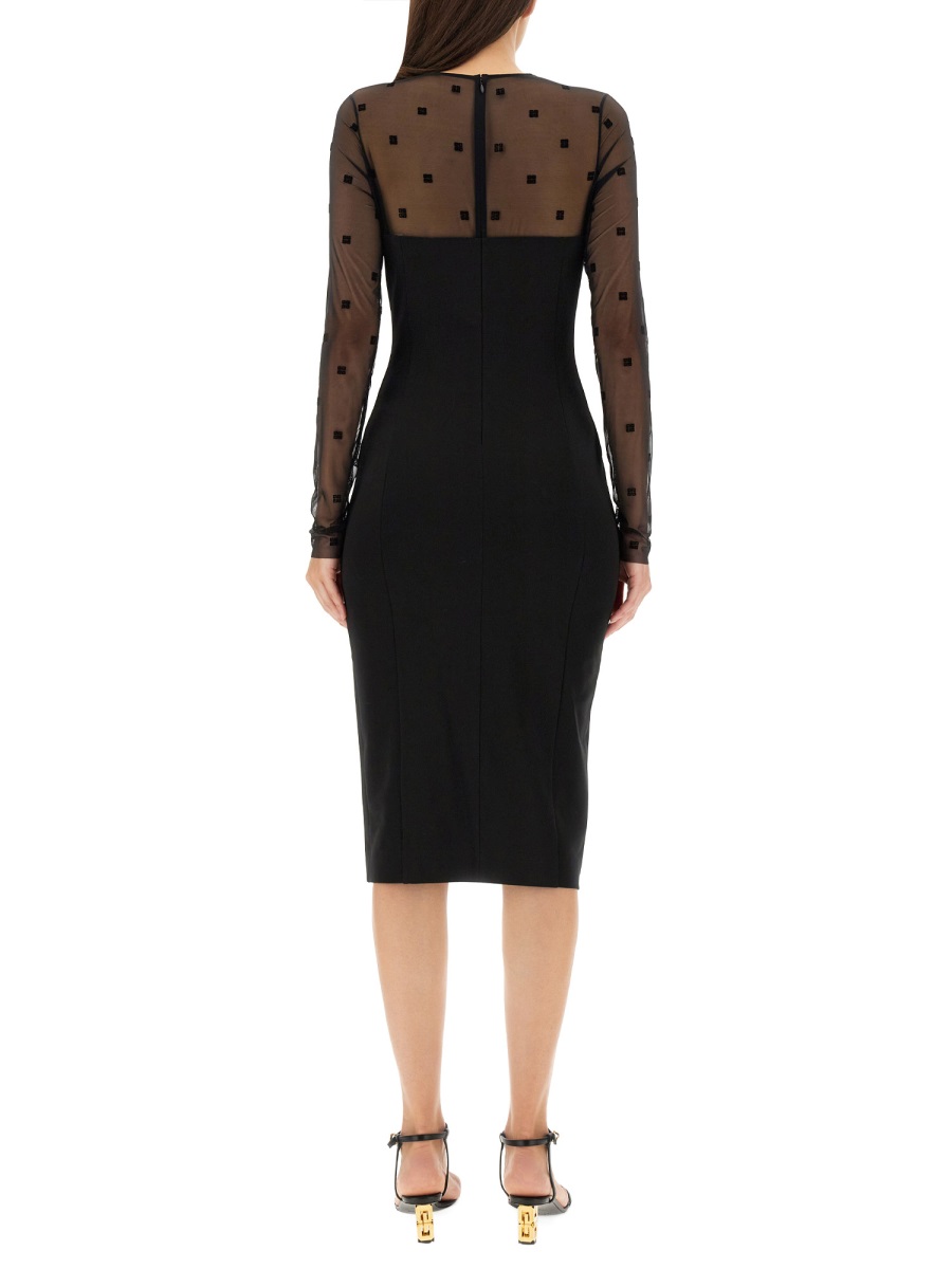 Givenchy DRESS WITH 4G PATTERN Zwart