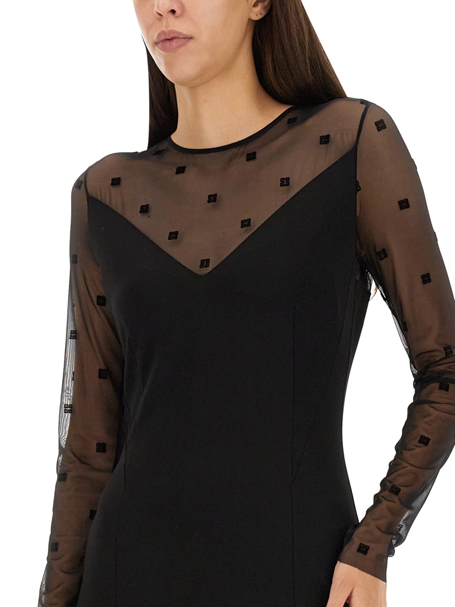 Givenchy DRESS WITH 4G PATTERN Zwart