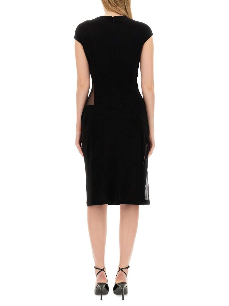 Givenchy 4G CREPE AND TULLE DRESS Zwart