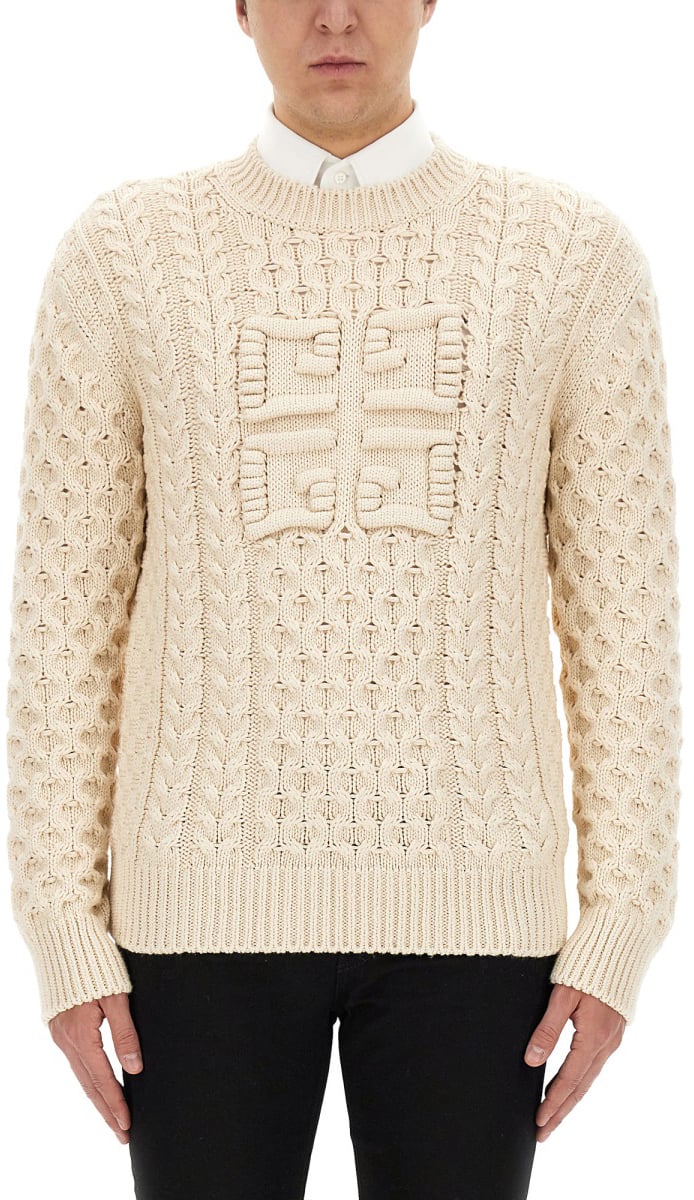 Givenchy JERSEY WITH LOGO Beige