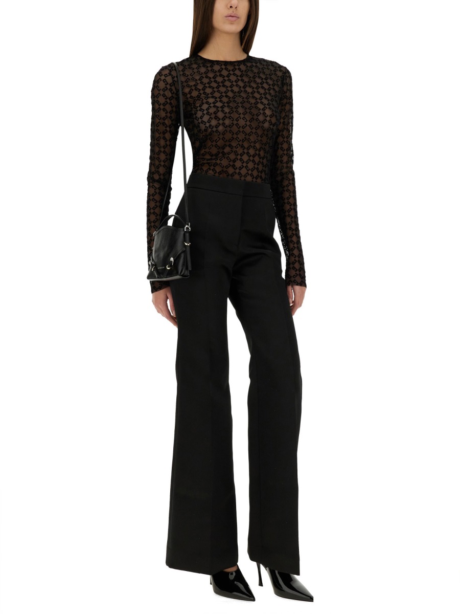 Givenchy MONOGRAM TULLE BODYSUIT Zwart