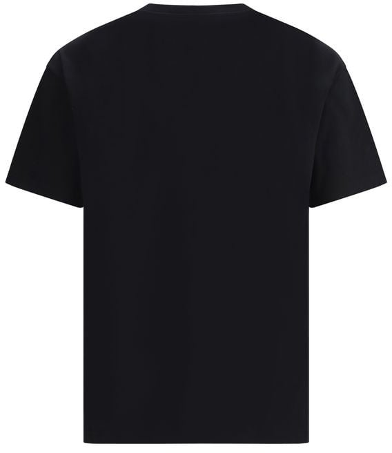 Givenchy Regular Fit Cotton T-Shirt with Grosgrain Logo Detail Zwart