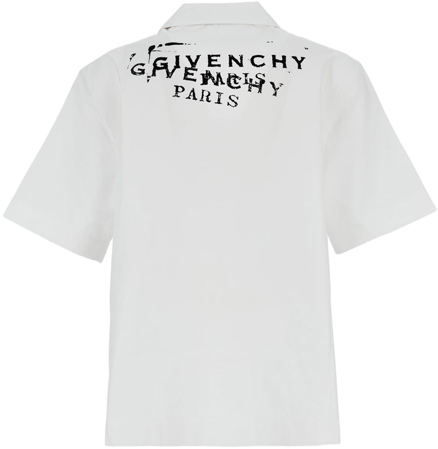 Givenchy Bowling Shirt With Chest Print Neutraal