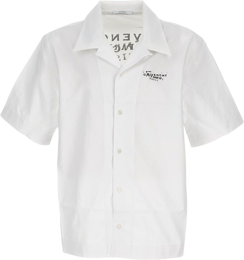 Givenchy Bowling Shirt With Chest Print Neutraal
