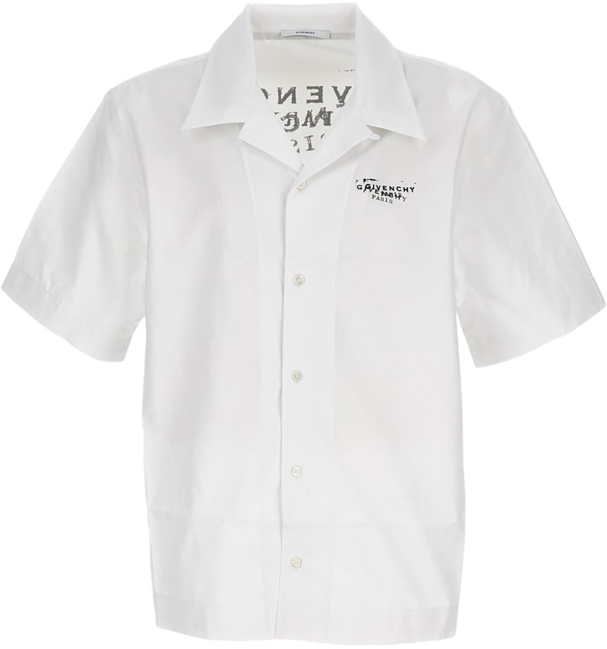 Givenchy Bowling Shirt With Chest Print Neutraal