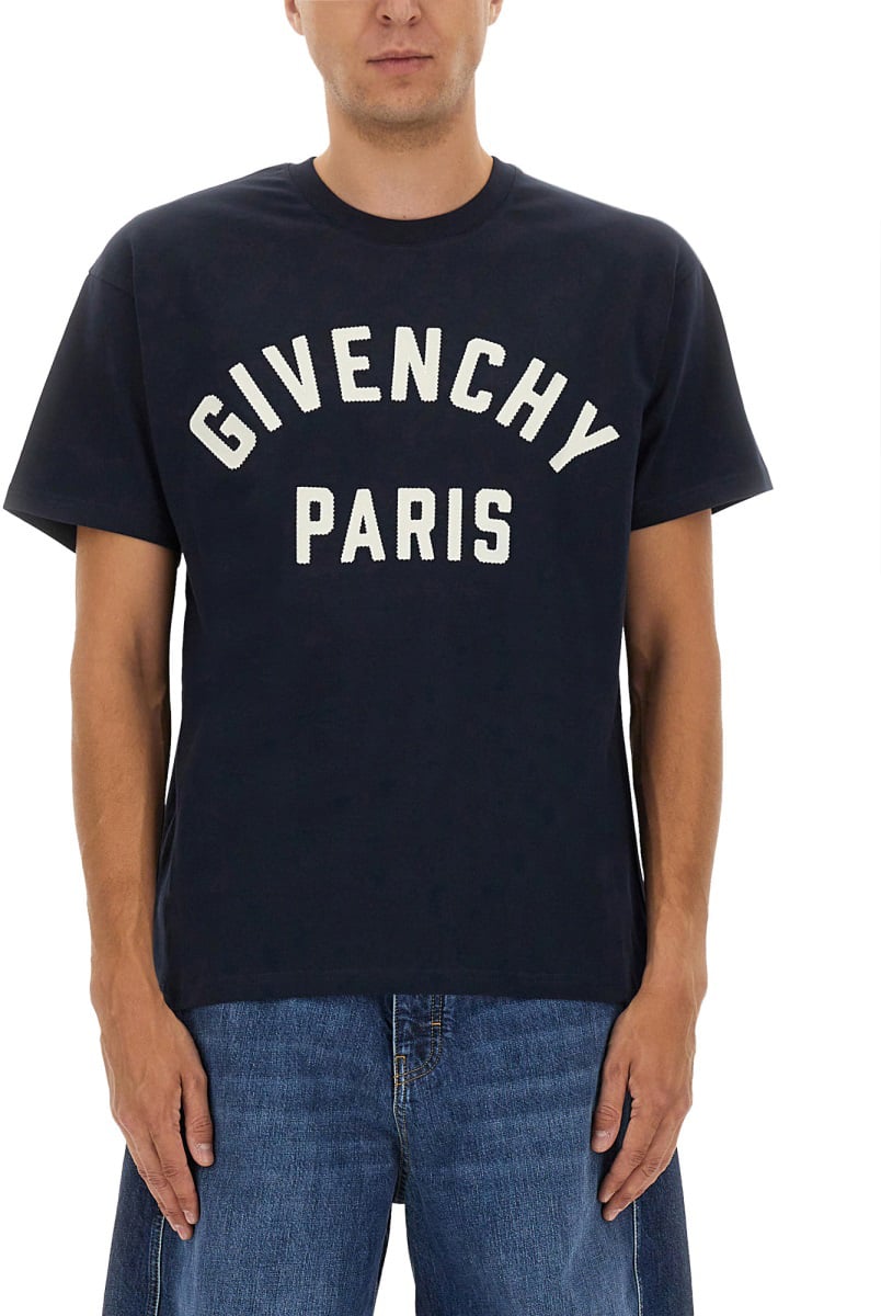 Givenchy T-SHIRT WITH LOGO Blauw
