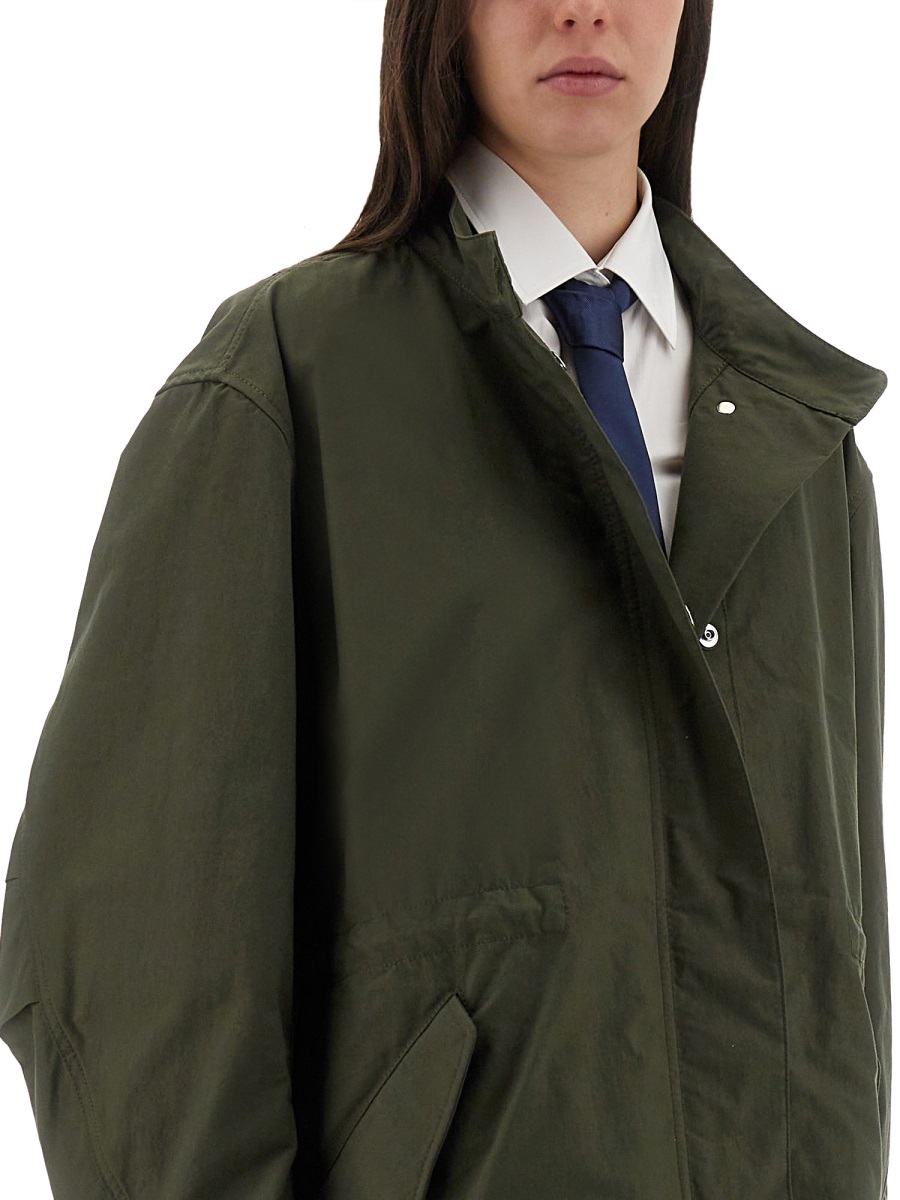 Givenchy OVERSIZED PARKA WITH LOGO PRINT Groen