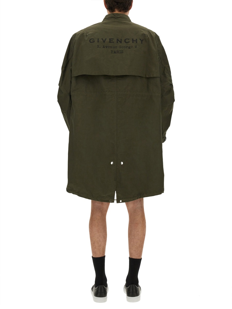 Givenchy PARKA WITH LOGO Groen